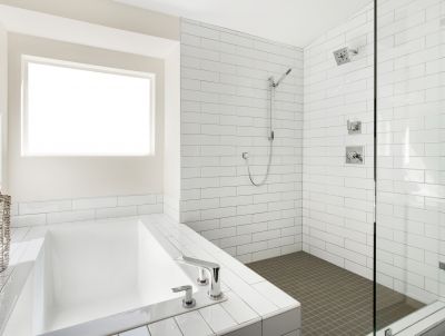 Bright and Open Shower Area